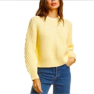NWT Vince Cable Knit Dropped-Shoulder Crewneck Sweater XS
